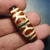 BDET #2 HIMALAYAN Indo Tibetan Central Asian Etched Agate beads Decorated bead